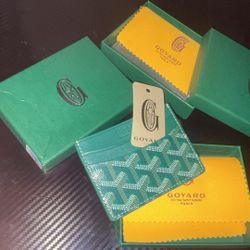 green goyard wallet