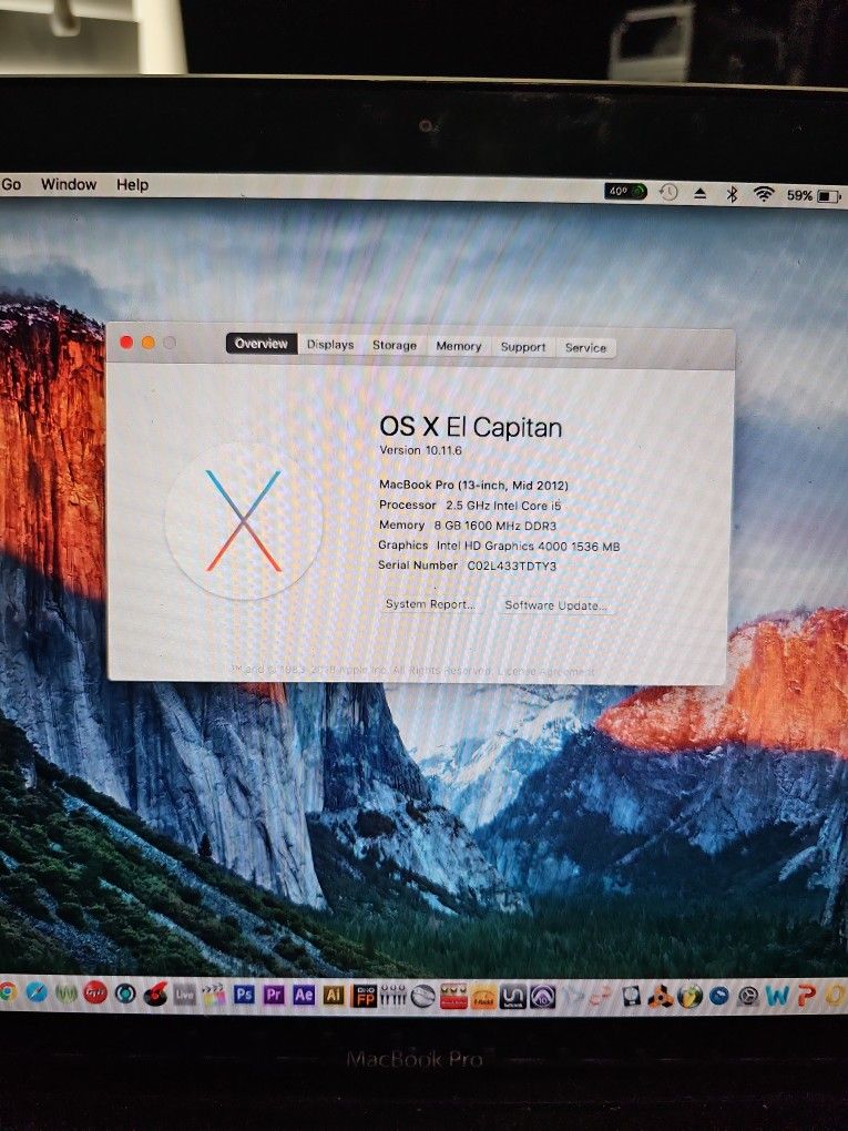 Macbook Pro 13inch Mid 2012
