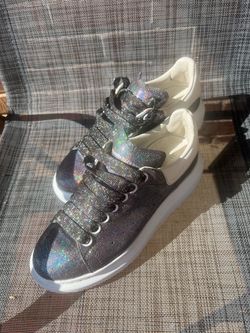 Alexander McQueen Oversized Glitter Sneakers