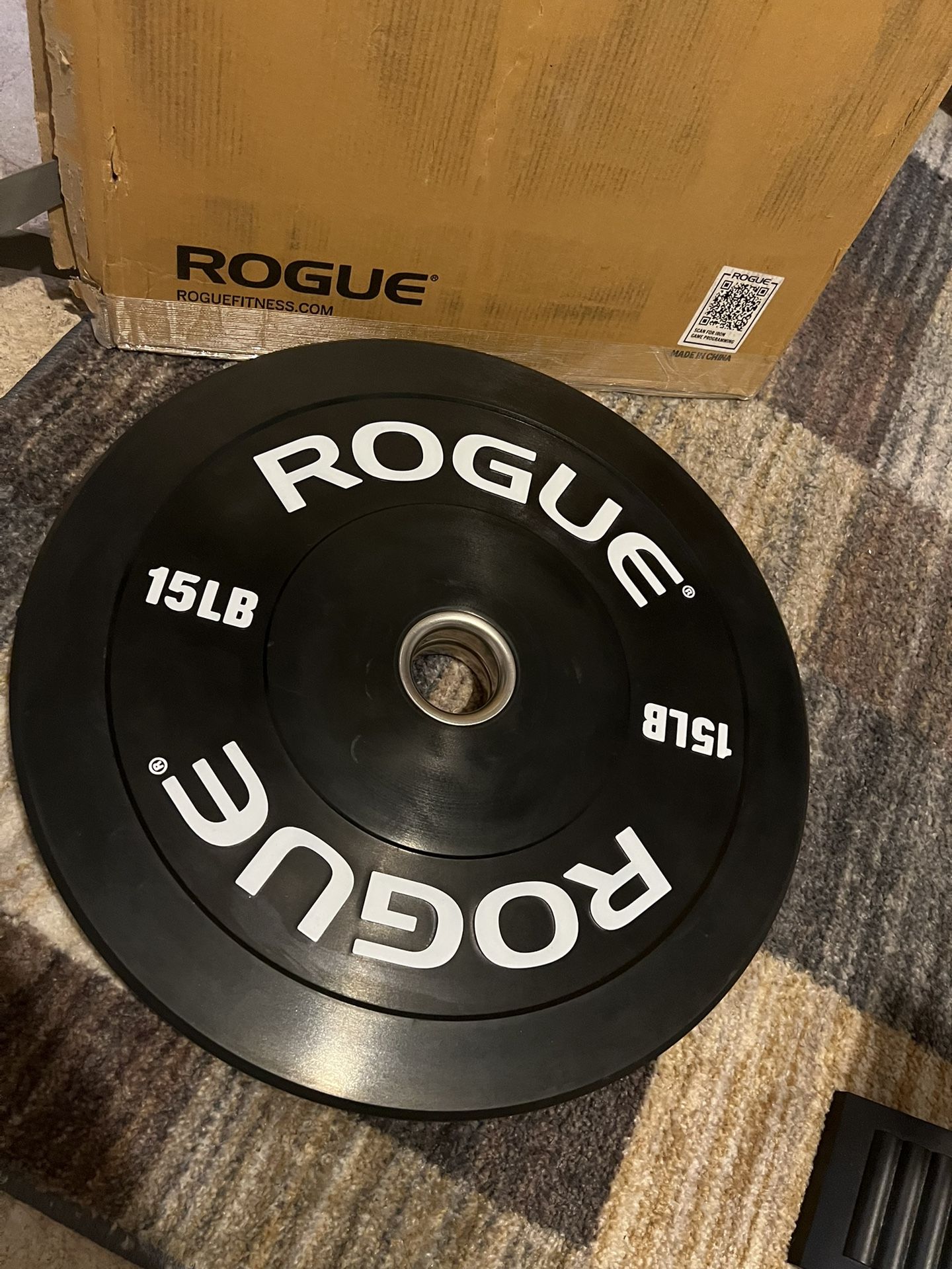 Rogue Fitness Bumper Plates 15lb X2 