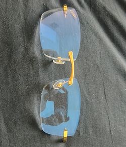 GENUINE GOLD CARTIER RIMLESS BUFFALO HORN SUNGLASSES FRONT FRAME (ONLY)