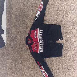 Sanrio Hello Kitty flames Racing Cropped Womens Racing Jacket- Boxlunch Exclusive