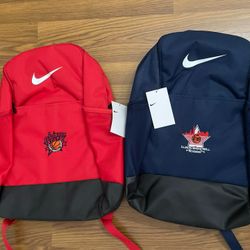 Nike Brasilia Backpack 2PC Navy & Red New For School, Sports, Travel, Lightweight, Etc With Tags Multiple Pockets & Zippers