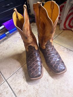 size 12 alfa men’s fish skin boots