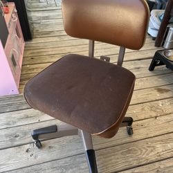 Vintage mid century modern rolling chair 