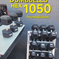 BLACK FRIDAY & SAVE $$.  Hex Dumbells SET  75s To 100s. Delivery For Extra

( 1050 POUNDS TOTAL)$900 

NOT SOLD SEPARATELY 
