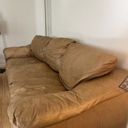 Leather Couch and love Seat