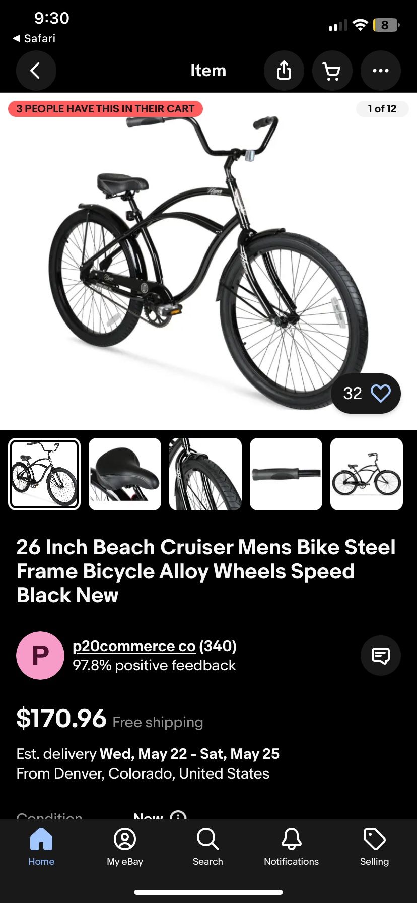 26in Hyper Beach Cruiser Bike