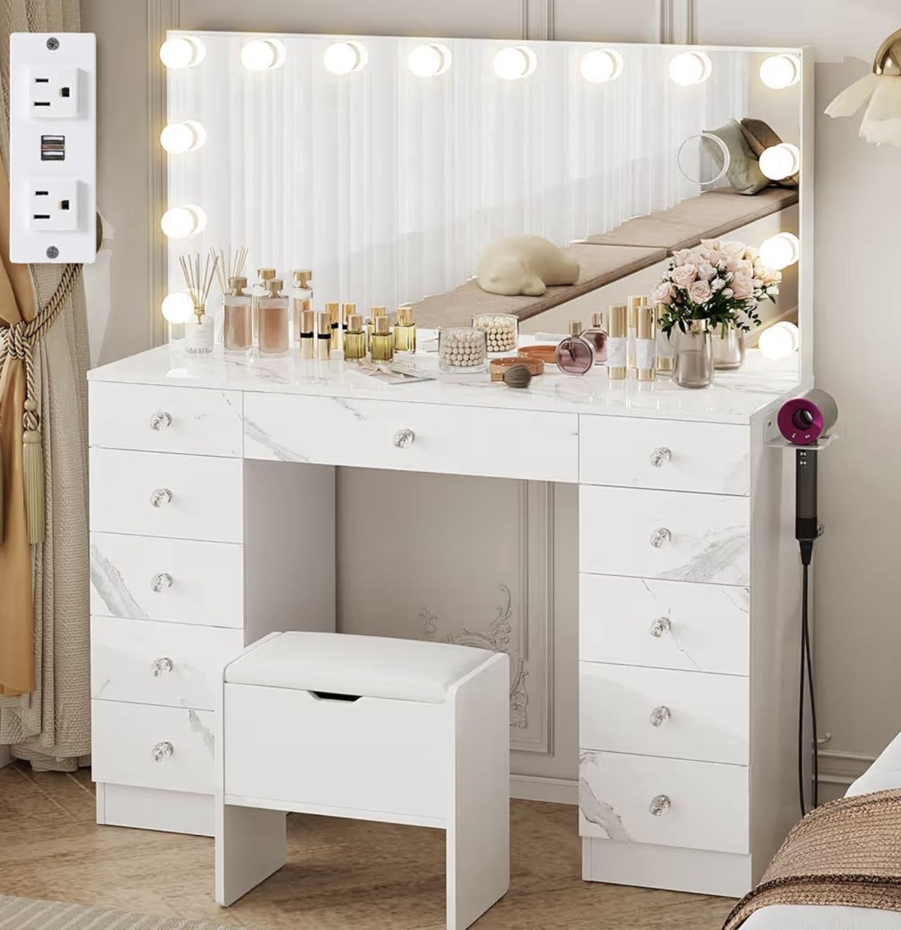 makeup desk
