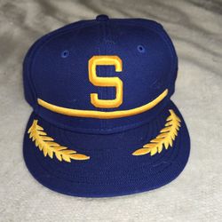 Vtg. Seattle mariners  New Era 7-1/4 Fitted Baseball Hat