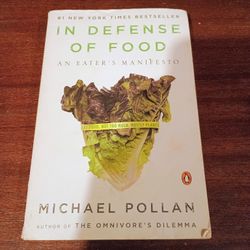 "In defense of food" paperback (book/libro)📚 for adults