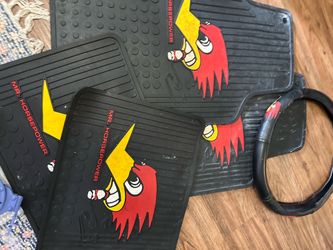 Car or truck mats w/ steering wheel cover