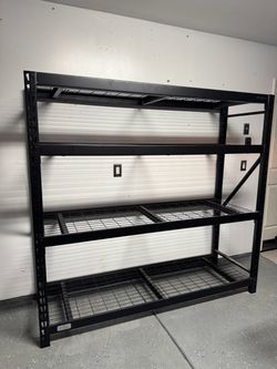 Kobalt storage shelf  72tallx77widex24inches deep