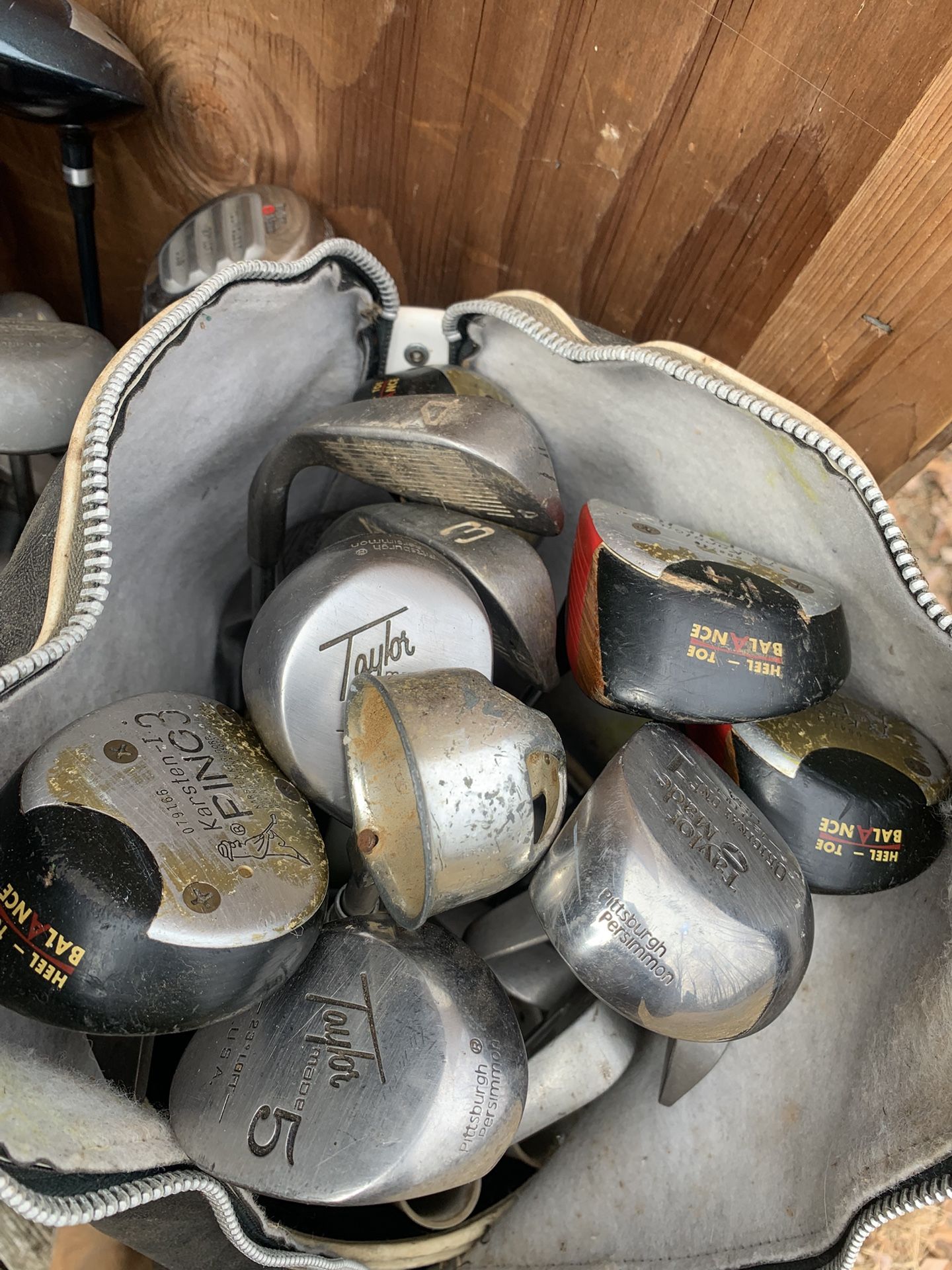 Golf Clubs & Bag Of Golf Balls