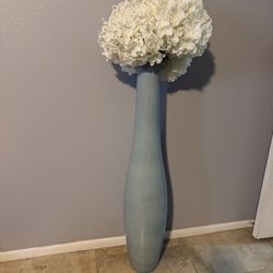 Blue Vase With Flower