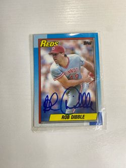 1990 Topps Rob Dibble #46 Reds C8103* Autographed