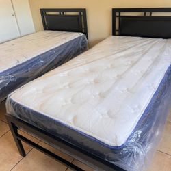 2 Camas Twin Size Nueva En Su Caja Incluye Colchones 