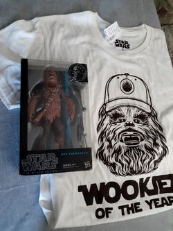 Chewbacca Shirt And 8in Figure NEW