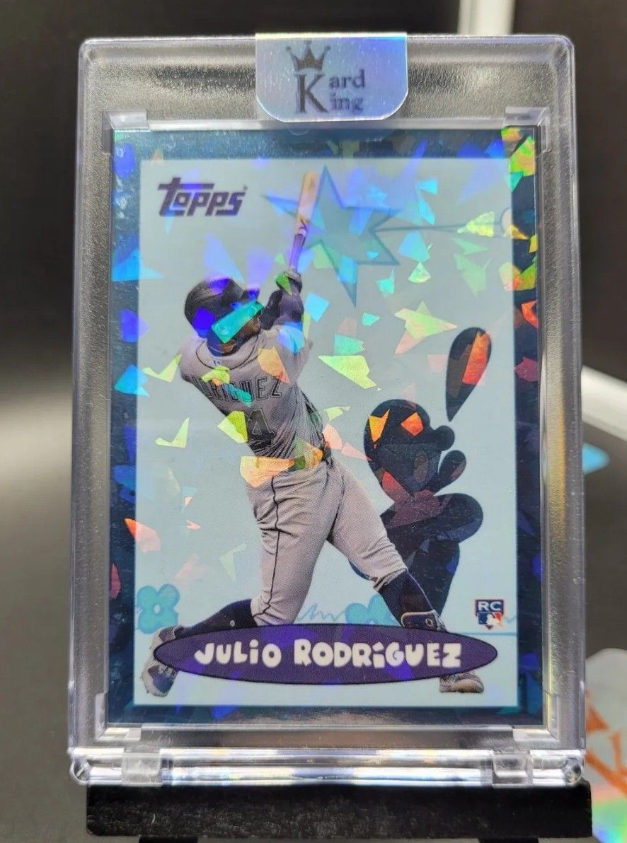 Julio Rodriguez Topps Project 100 ROOKIE RC Cracked ICE Card Arts & Crafts supplies