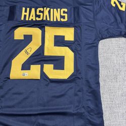 HASSAN HASKINS Signed Autograph Custom Jersey -Beckett Coa - Michigan Wolverines