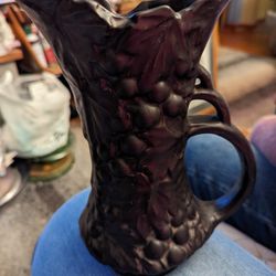 Vintage McCoy Pitcher #641 With Grapes And Leaves