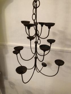 Hanging Iron candle holder chandelier