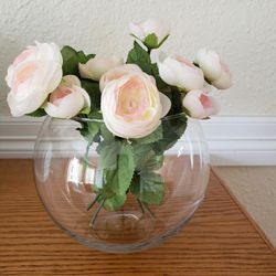 Glass Vase With Flowers