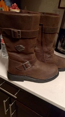 Leather Harley Davidson biker boots size 9 1/2 new with tags