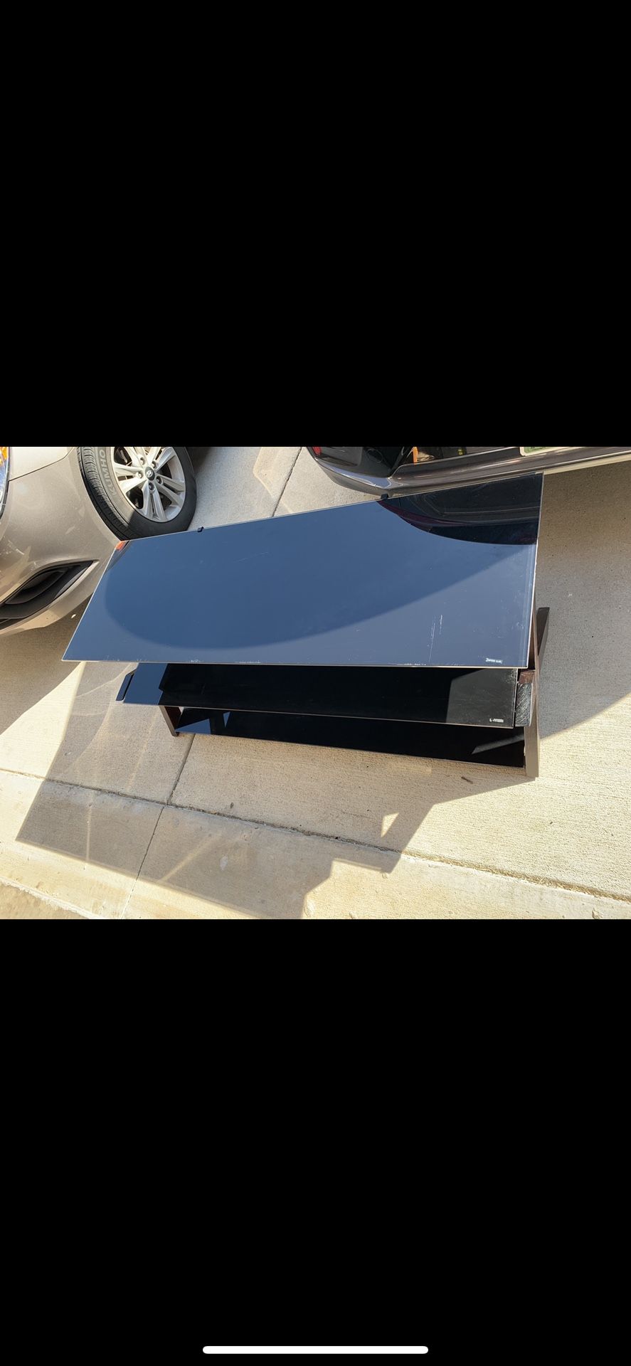 Glass TV Entertainment Stand