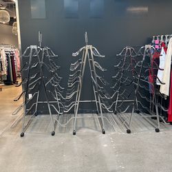 3 rolling shoe racks