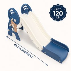 Kids Indoor Plastic Slide with Bear Design
