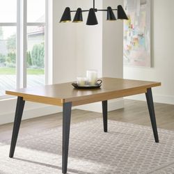 Better Homes & Gardens Nola Extendable Dining Table Light Honey Wood Finish