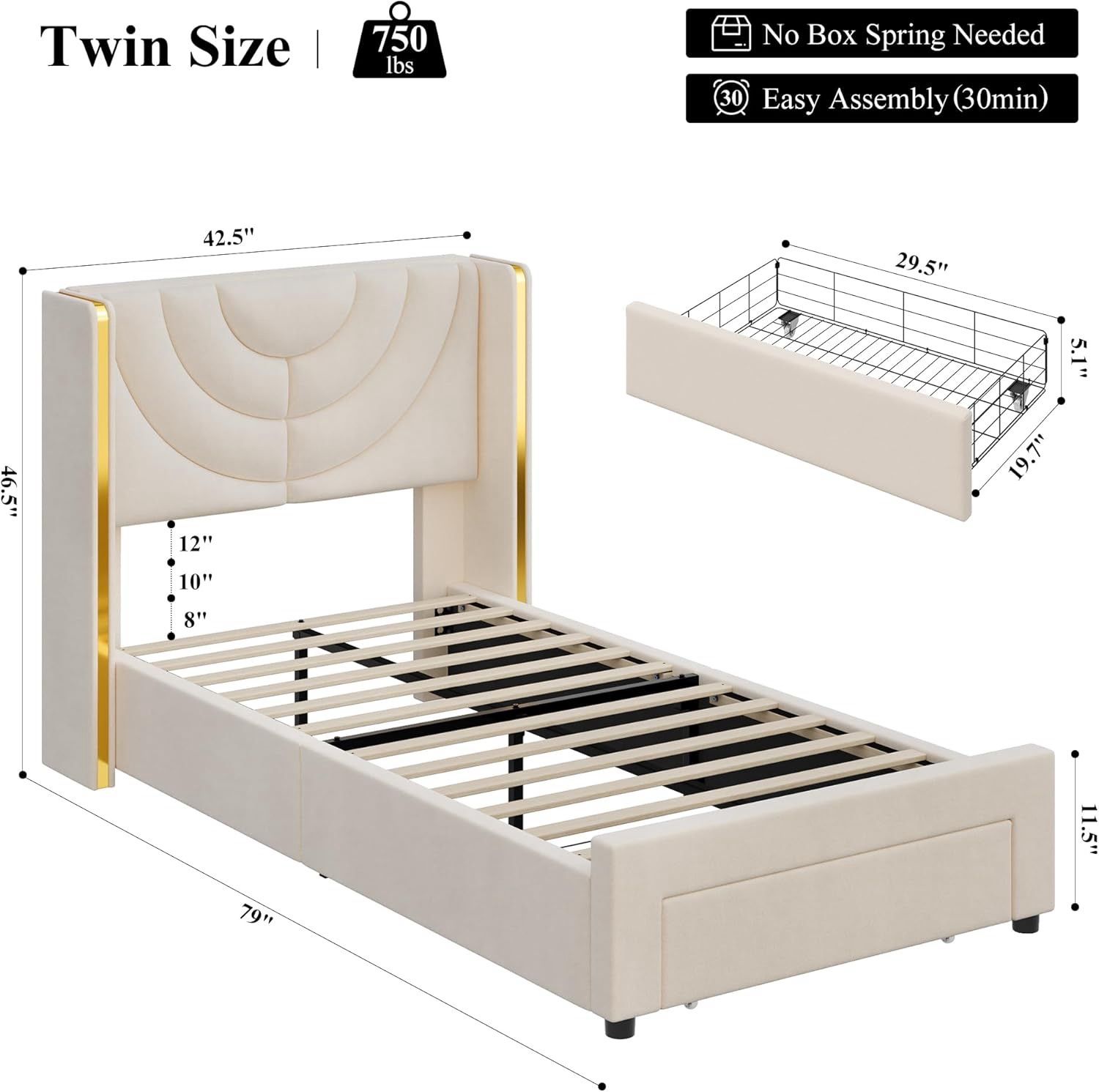 Twin Bed Frame 