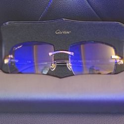 Cartier Glasses Light Blue Color Shade ,Slightly Used Like New 