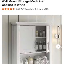 Somerset 22.88 in. W x 24.38 in. H x 7.88 in. D 2-Door Bathroom Laundry Wall Mount 