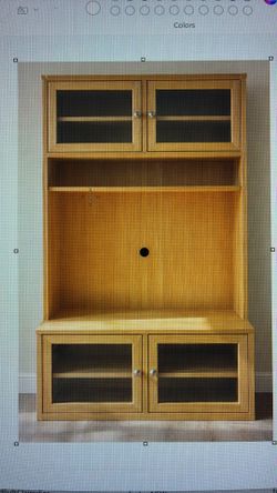 Built-In Style TV Stand Media Console Glass Display Case
