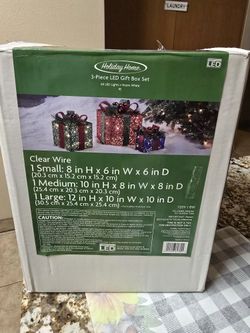 3 Piece LED Gift Box Set