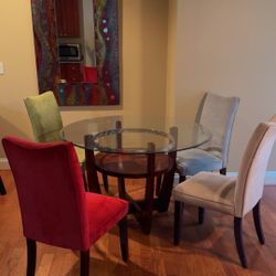 Mirror and dining room table