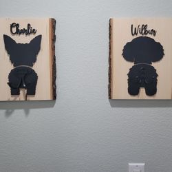 Wooden Dog Leash Signs