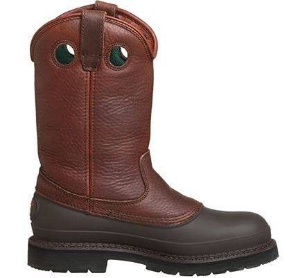 NEW Size 12 Wide Georgia Men Pull-on Mud Dog Steel Toe Work Boot Safe 

