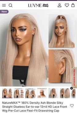 22 Inch Blonde Silky Lace Front Wig