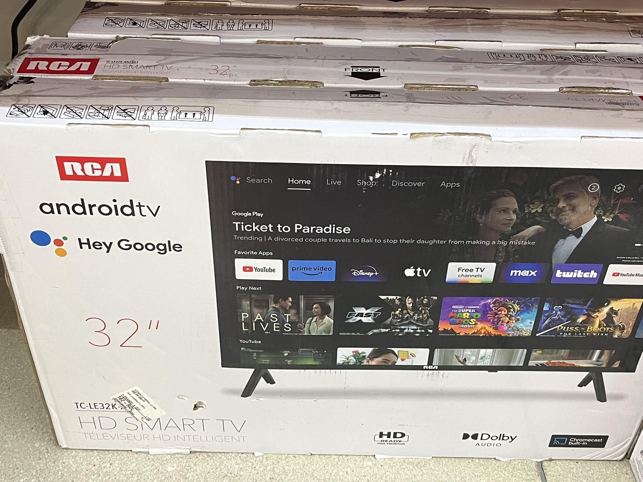 RCA 32-Inch HD Smart Google TV, Frameless LED Display with HDR10, Wi-Fi and Bluetooth, - Open Box Return - Model: TC-LE32K-AN2401 - MSRP $159