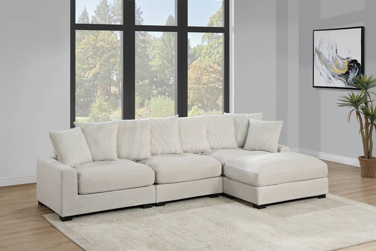 $799 Sectional ! Corduroy Fabric Furniture