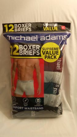 BRAND NEW - 11 PAIRS OF MICHAEL ADAMS BOXER BRIEFS