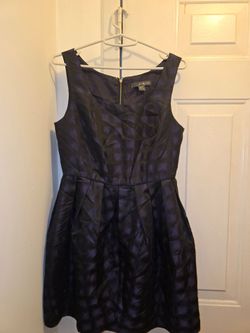 Navy Blue Sleeveless Fit and Flare Dress