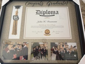 Graduation box frame with glass