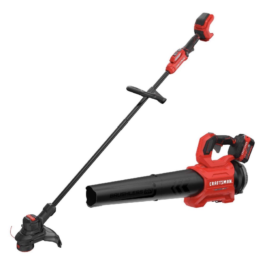 CRAFTSMAN Brushless RP 20-volt Max Cordless Battery String Trimmer and Leaf Blower Combo Kit (Battery & Charger Included)