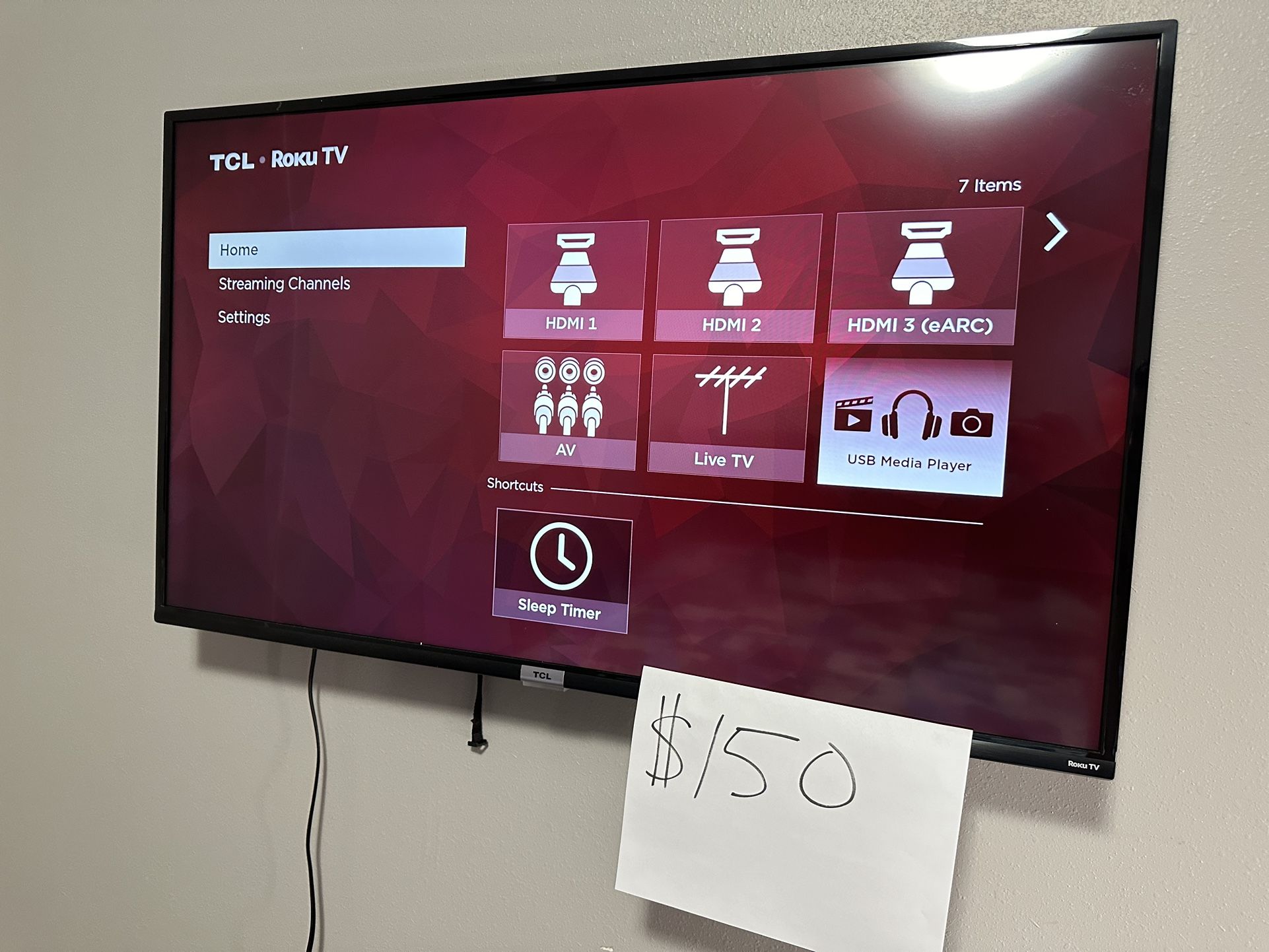 43” Roku TCL HDR Flat Screen TV