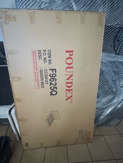 Queen bed frame and mattress