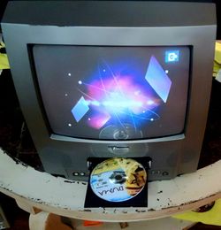 13-inch Emerson CRT TV with Built-In DVD Player 2004